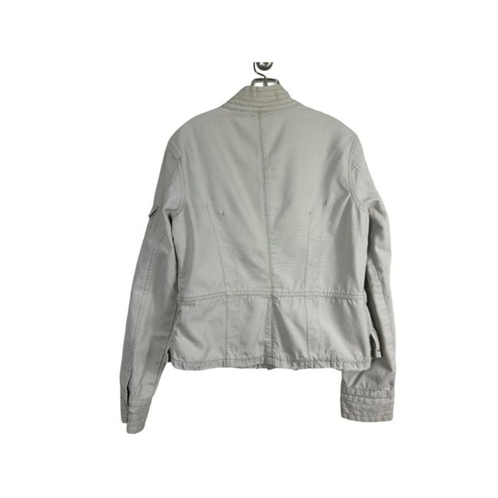 Jordache Juniors Large Beige Cotton Utility Jacket With Button Front & Multiple - Picture 12 of 15